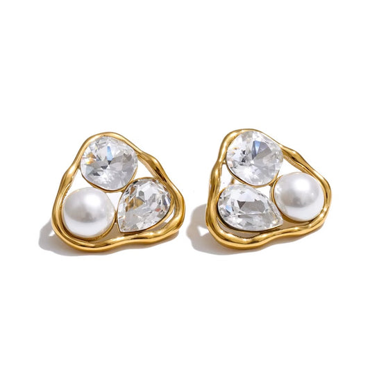 Lume Crystal Pearl Earrings