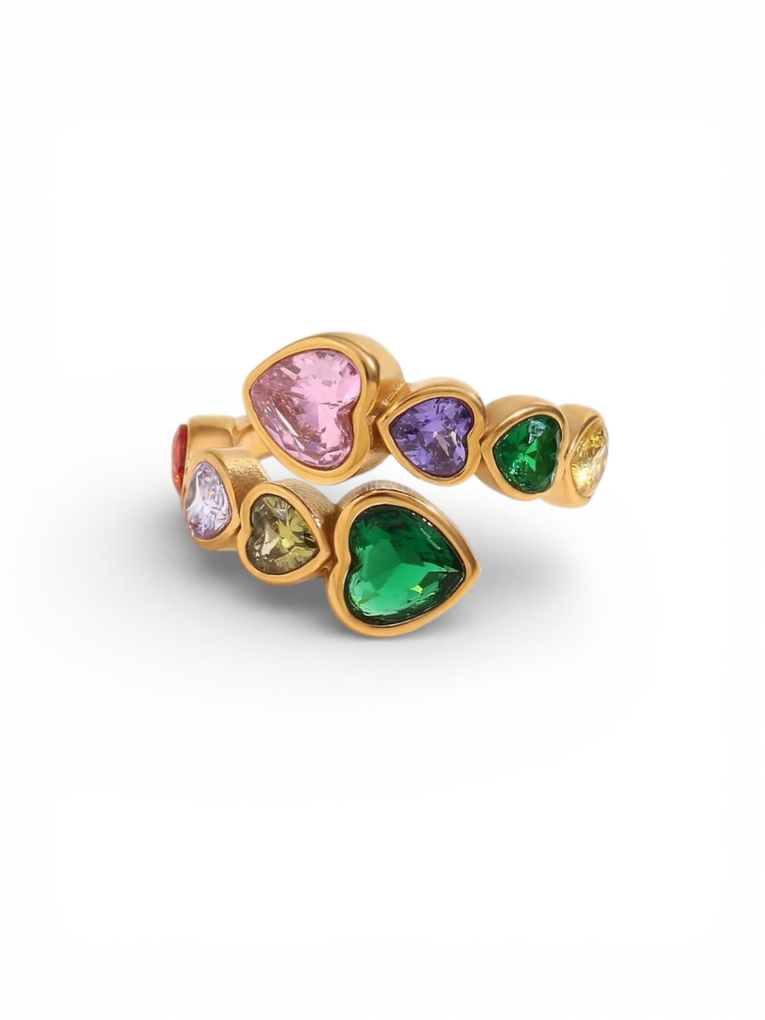 Rainbow Heart Ring