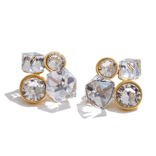 Cube Crystal Earrings