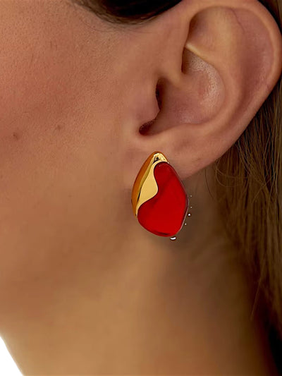 Enamel Accent Earrings